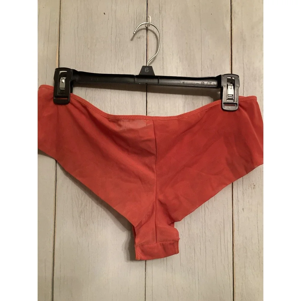New Adore Me Dusana Push Up Sexy‎ Lace Underwire Bra 36DD Panty XL Set RedOrange